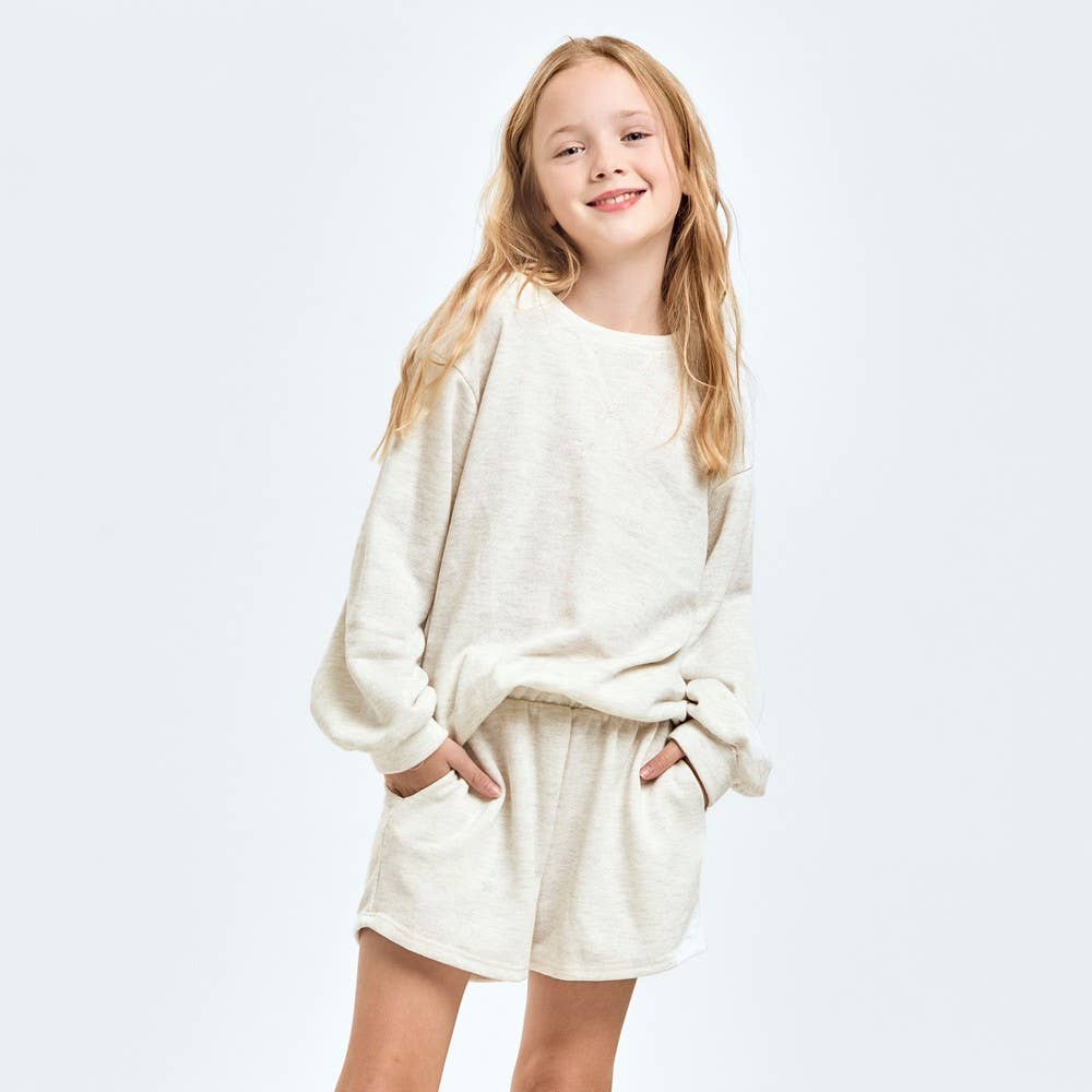 French Terry Sweatshirt and Shorts Set