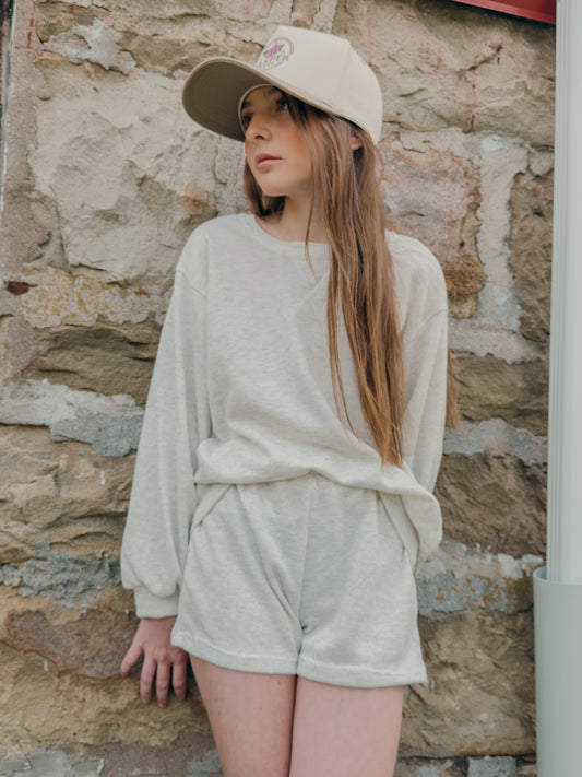 French Terry Sweatshirt and Shorts Set