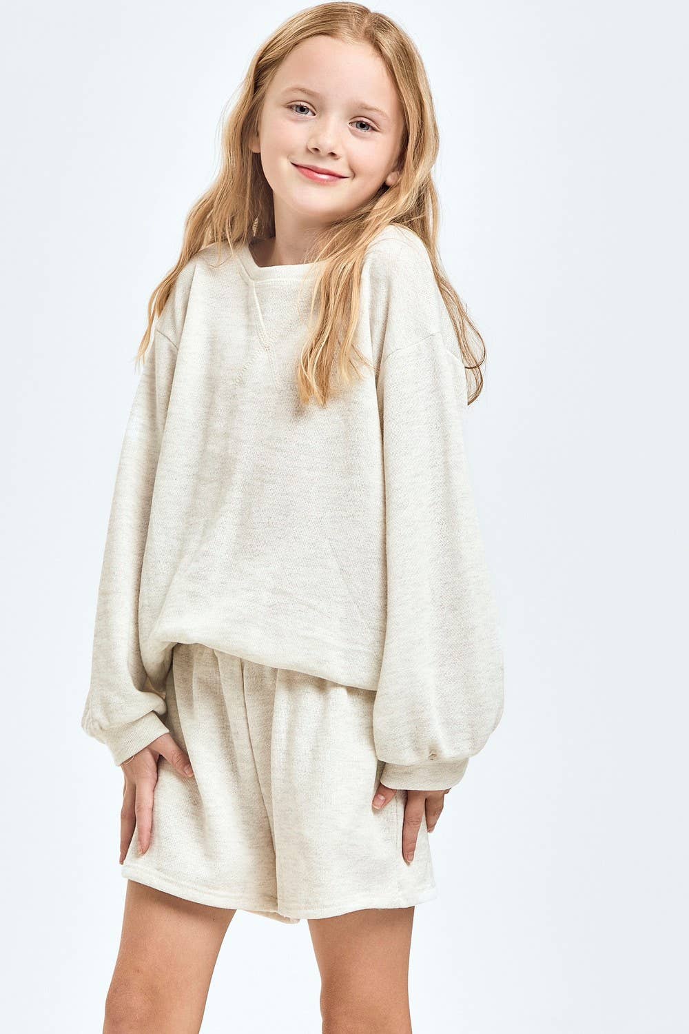 French Terry Sweatshirt and Shorts Set